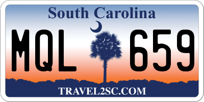 SC license plate MQL659