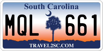 SC license plate MQL661