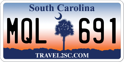 SC license plate MQL691