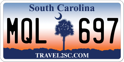 SC license plate MQL697