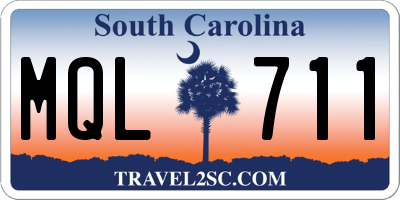 SC license plate MQL711