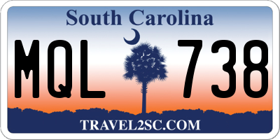 SC license plate MQL738