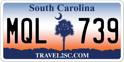 SC license plate MQL739