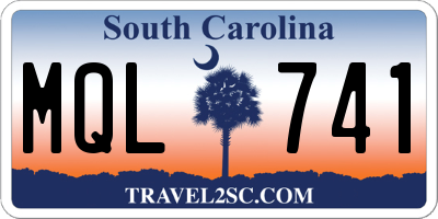 SC license plate MQL741