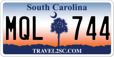 SC license plate MQL744