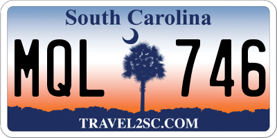 SC license plate MQL746