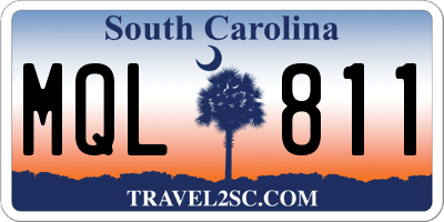 SC license plate MQL811