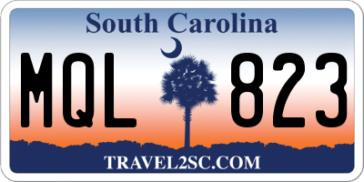 SC license plate MQL823
