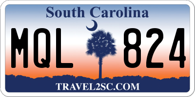 SC license plate MQL824