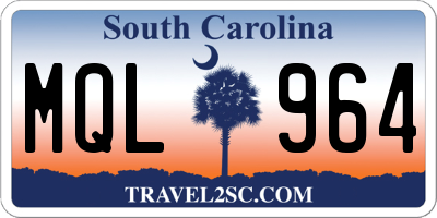 SC license plate MQL964
