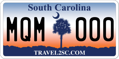 SC license plate MQM000