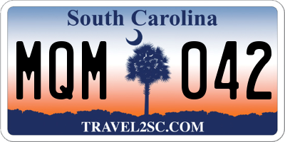 SC license plate MQM042