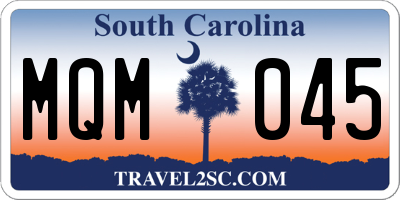 SC license plate MQM045