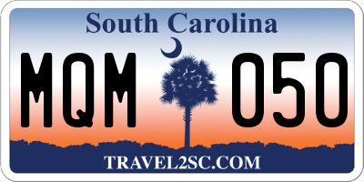 SC license plate MQM050