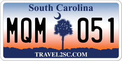 SC license plate MQM051