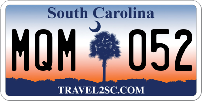 SC license plate MQM052