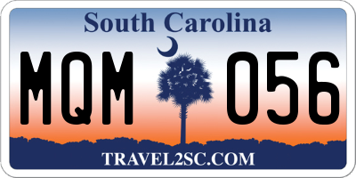 SC license plate MQM056