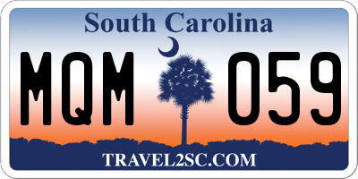 SC license plate MQM059