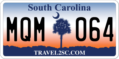 SC license plate MQM064