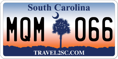 SC license plate MQM066