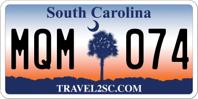 SC license plate MQM074