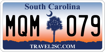 SC license plate MQM079