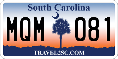 SC license plate MQM081