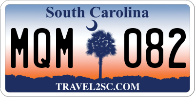 SC license plate MQM082