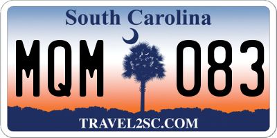 SC license plate MQM083