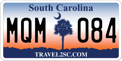 SC license plate MQM084