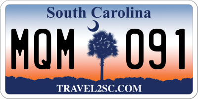 SC license plate MQM091