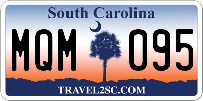 SC license plate MQM095