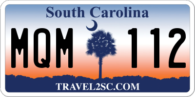 SC license plate MQM112