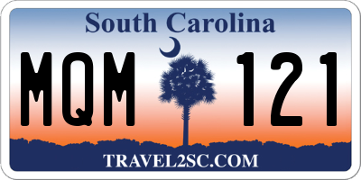 SC license plate MQM121