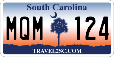 SC license plate MQM124