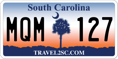 SC license plate MQM127