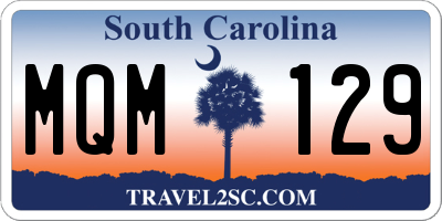 SC license plate MQM129