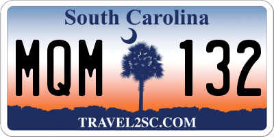 SC license plate MQM132