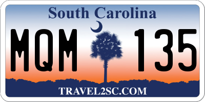 SC license plate MQM135