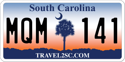 SC license plate MQM141