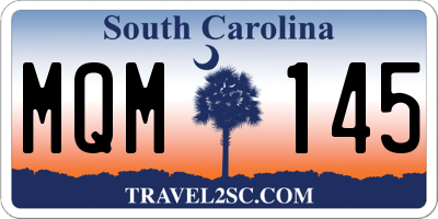 SC license plate MQM145