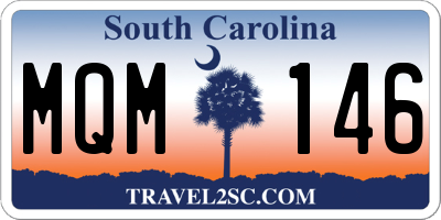 SC license plate MQM146