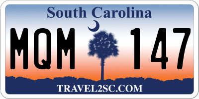 SC license plate MQM147