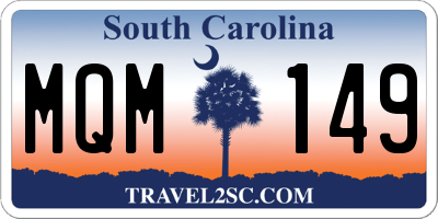 SC license plate MQM149