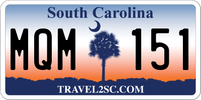 SC license plate MQM151