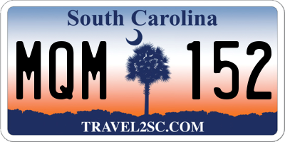SC license plate MQM152