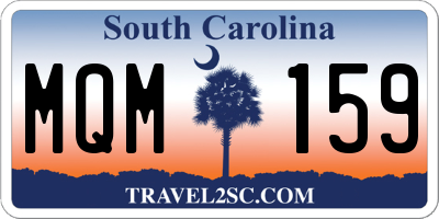 SC license plate MQM159