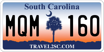 SC license plate MQM160