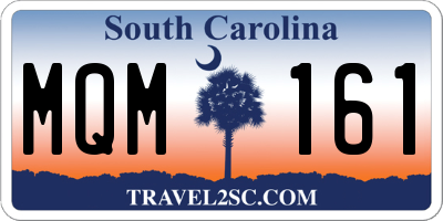 SC license plate MQM161
