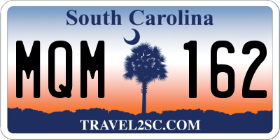 SC license plate MQM162